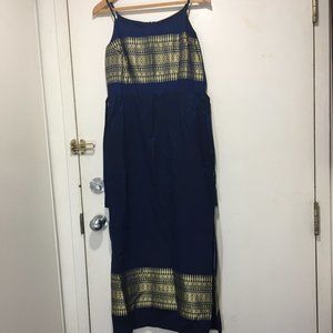 VINTAGE INDICA SILK MAXI DRESSES SIZE L
